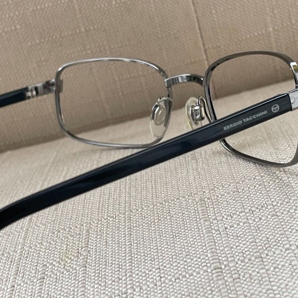 Sergio Tacchini Men Eyeglasses Gunmetal Tone Made in Itay Glasses Frame 56[]18 - Picture 9 of 12